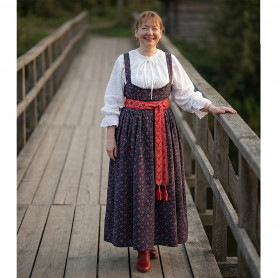Русь сарафанная. Калуга, хлопок, красно-черный- фото 1