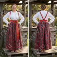 Русь сарафанная. Самара, хлопок, синий 