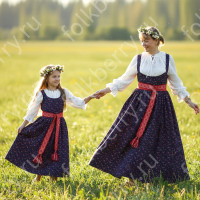 Русь сарафанная. Тула, хлопок, синий