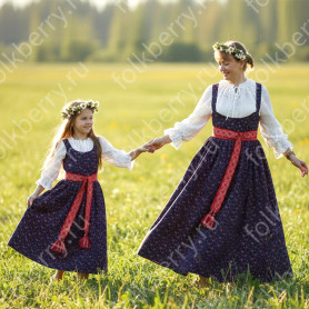 Русь сарафанная. Тула, хлопок, синий- фото 1