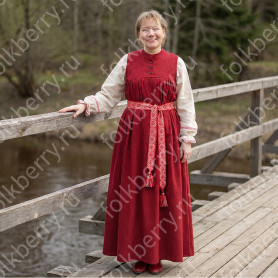 Русь сарафанная. Калуга, хлопок, красно-черный- фото 1