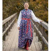 Русь сарафанная. Вологда, хлопок, красный 