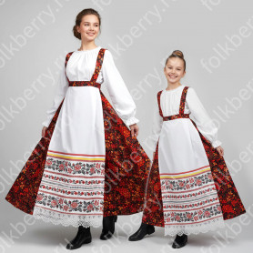 Сарафан с блузой Рябинушка-2, габардин, хлопок- фото 1